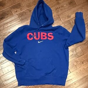 Nike Men's Blue and Red Cubs Hoodie XXL
